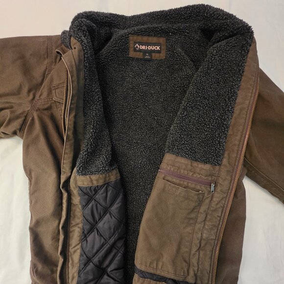 Dri-Duck Endeavor Heavy Canvas with Sherpa Lined Inside Men's Jacket - Picture 4 of 8